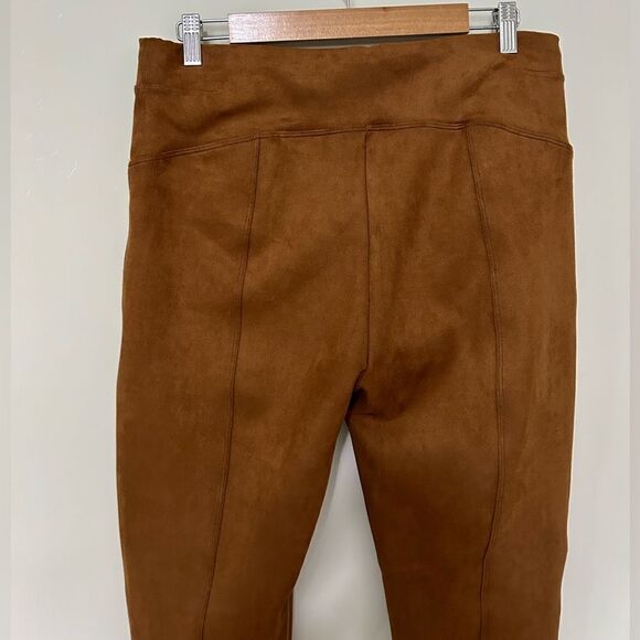 Spanx Faux Suede Leggings in Caramel - Picture 7 of 11